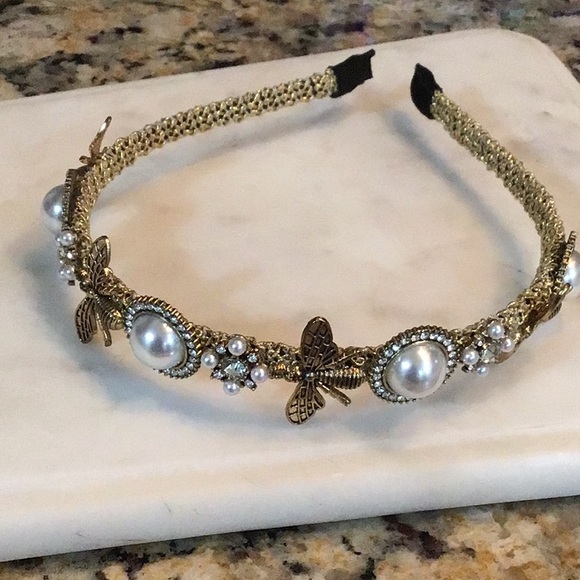 Bee Pearl Rhinestone gold and Black Bee Headbands (both are new) - Picture 4 of 7